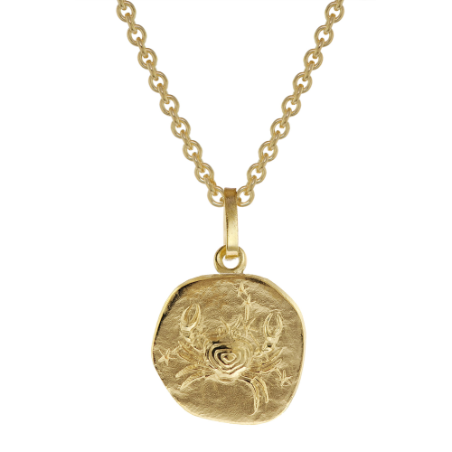 trendor 75905-07 Sternzeichen für Kinder Krebs Gold 333 Anhänger + Halskette