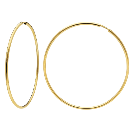 trendor 15175 Damen Ohrringe Gold 333 / 8K Creolen Breite 2 mm Ø 60 mm