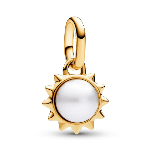 Pandora 763035C01 Anhänger Sonne mit Perle Goldfarben