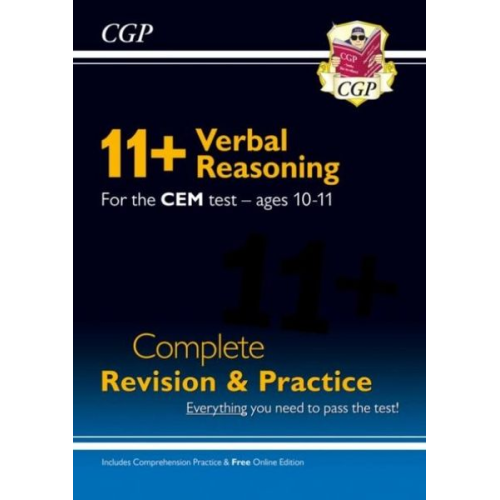 Cgp Books - 11+ CEM Verbal Reasoning Complete Revision and Practice - Ages 10-11 (with Online Edition)
