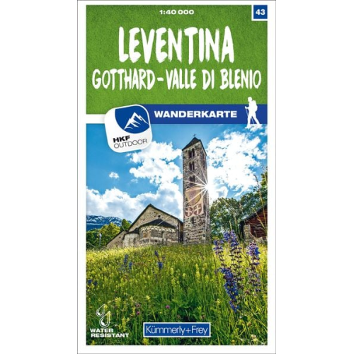 Leventina Gotthard - Valle di Blenio 43 Wanderkarte 1:40 000
