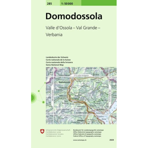 Bundesamt für Landestopografie swisstopo - Swisstopo 1 : 50 000 Domodossola