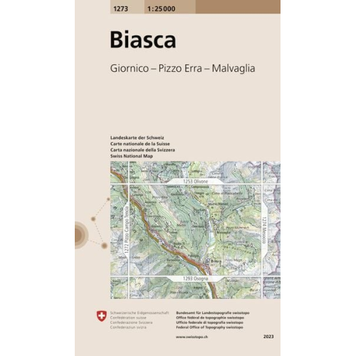Bundesamt für Landestopografie swisstopo - Swisstopo 1 : 25 000 Biasca
