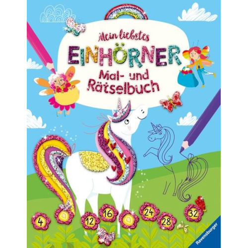 Mein liebstes Einhörner-Mal- und Rätselbuch