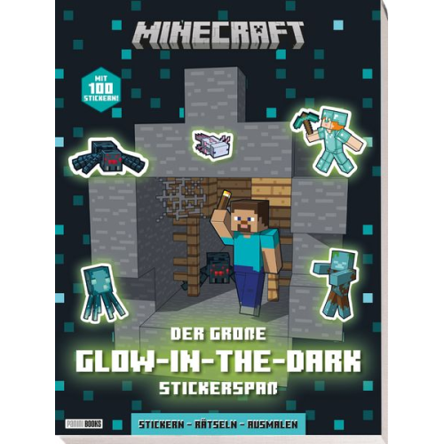 Minecraft: Der große Glow-in-the-Dark Stickerspaß: Stickern - Rätseln - Ausmalen
