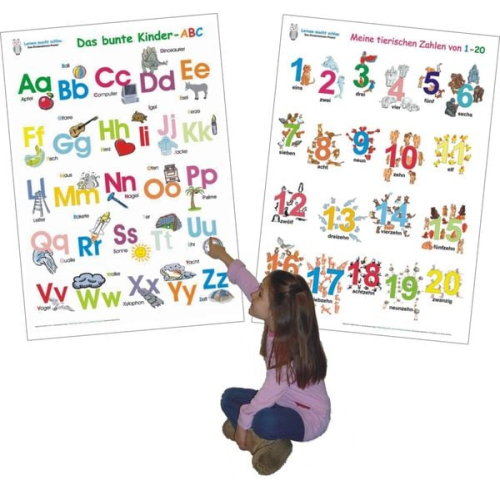Das bunte Kinder-ABC + Meine tierischen Zahlen von 1-20, 2 Poster