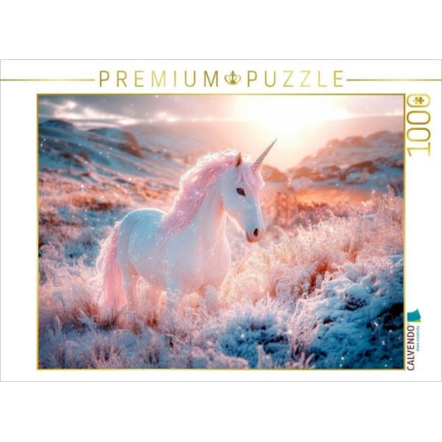 CALVENDO Puzzle Einhorn im Glanz der Morgensterne | 1000 Teile Lege-Größe 64x48cm Foto-Puzzle für glückliche Stunden