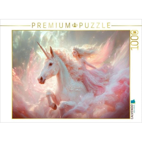 CALVENDO Puzzle Die Prinzessin und Ihr fliegendes Einhorn | 1000 Teile Lege-Größe 64x48cm Foto-Puzzle für glückliche Stunden