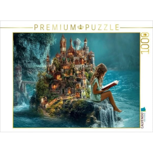 CALVENDO Puzzle In kleinen Welten - Kind liest ein Buch | 1000 Teile Lege-Größe 64x48cm Foto-Puzzle für glückliche Stunden