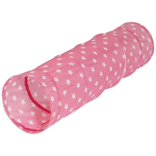 Knorrtoys 55142 - Spieltunnel Pink white stars