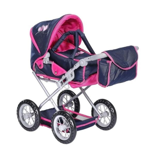 Knorrtoys 63133 - Puppenwagen Ruby - flying hearts blue pink