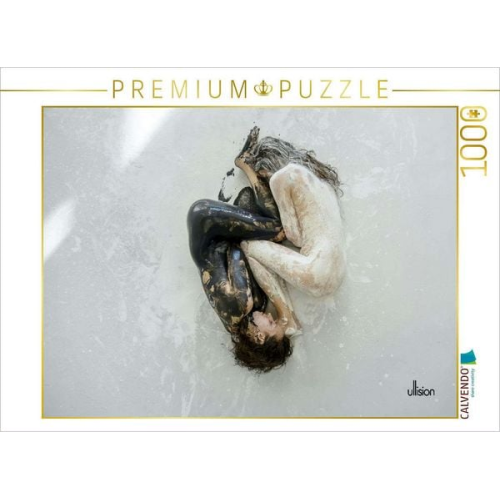 CALVENDO Puzzle Schwarzweiß - Yin Yang | 1000 Teile Lege-Größe 64x48cm Foto-Puzzle für glückliche Stunden