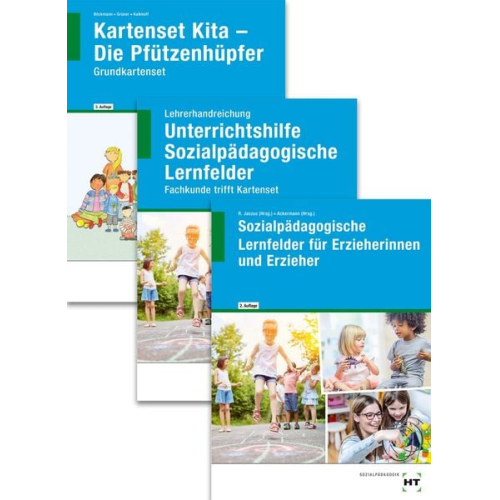 Andreas Ackermann Anja Böckmann Irmgard Büchin-Wilhelm Klemens Gebhard Yvonne Grüner - Paketangebot Erzieher/-in - das große Paket. Sozialpädagogische Lernfelder LF 1-6 + Unterrichtshilfe + Pfützenhüpfer-Grundkarten