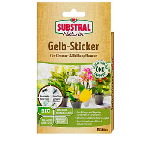 SUBSTRAL® Naturen® Fruchtfliegenfalle Gelbsticker Bio gelb