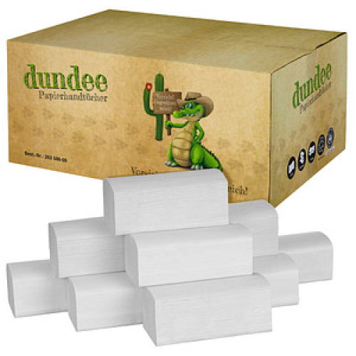 dundee Papierhandtücher 4011508 Zick-Zack-Falzung 1-lagig 5.000 Tücher