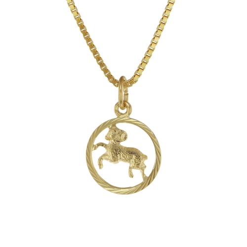 trendor 75990-04 Sternzeichen Widder 333 Gold + goldplattierte Kinder-Kette