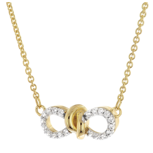 GLIZZ GL8336 Damen-Halskette Unendlichkeit Gold 333/8K Zirkonia-Collier