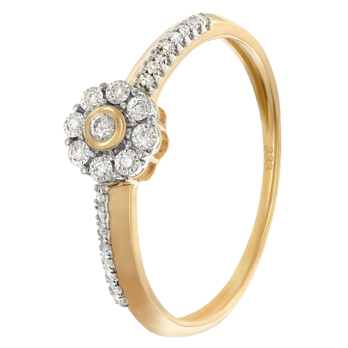 GLIZZ GL8690 Damenring Mit Diamanten Gold 333/8K