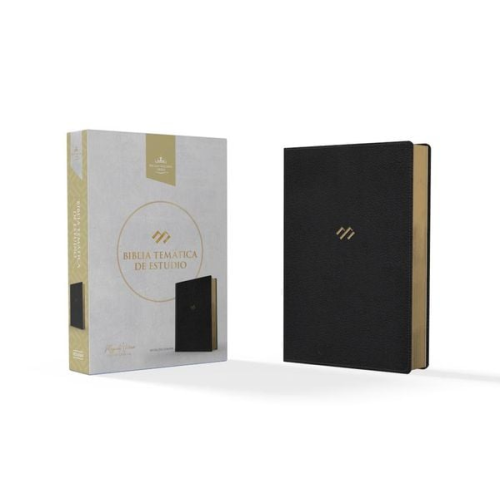 Rvr 1960 Biblia Temática de Estudio, Negro Piel Genuina