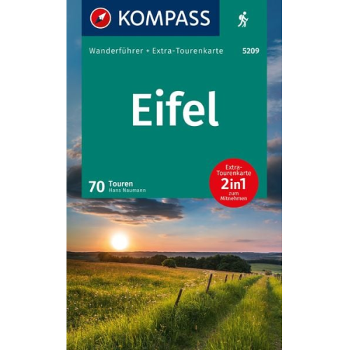 Hans Naumann - KOMPASS Wanderführer Eifel, 70 Touren mit Extra-Tourenkarte