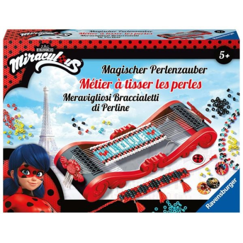 Ravensburger 18127 Magischer Perlenzauber Miraculous - Zauberhafte Armbänder aus bunten Perlen basteln, Kreatives Bastelset für Kinder ab 5 Jahren