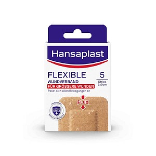 Hansaplast Wundverband Pflaster FLEXIBLE 48829 mittelbeige 60 x 90 mm, 5 St.