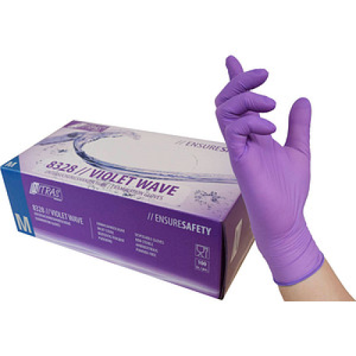 NITRAS® unisex Einmalhandschuhe VIOLET WAVE lila Größe M, 100 St.