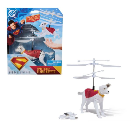 Superman - Fliegender Krypto, Interaktive und fliegende Figur, 19 cm, Spielzeug für Kinder ab 4 Jahren 