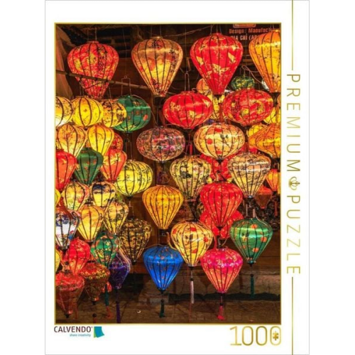 CALVENDO Puzzle Vietnam bei Nacht - Lampions in Hoi An | 1000 Teile Lege-Größe 64x48cm Foto-Puzzle für glückliche Stunden