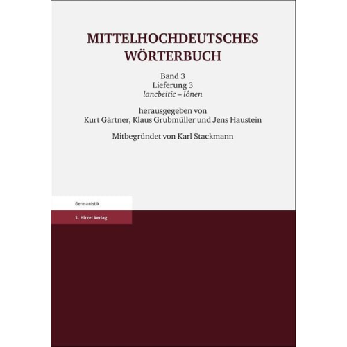 Mittelhochdeutsches Wörterbuch. Dritter Band, Lieferung 3