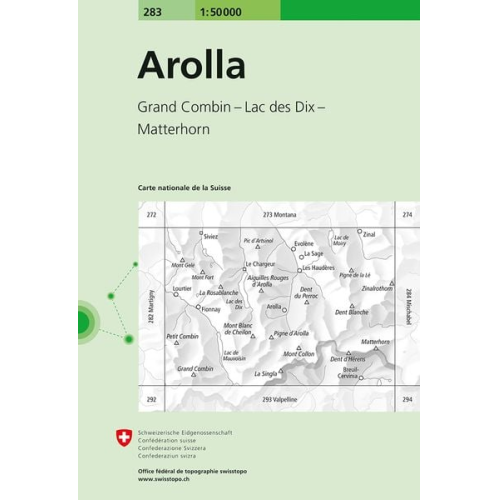 Swisstopo 1 : 50 000 Arolla