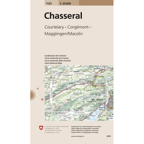 Swisstopo 1 : 25 000 Chasseral