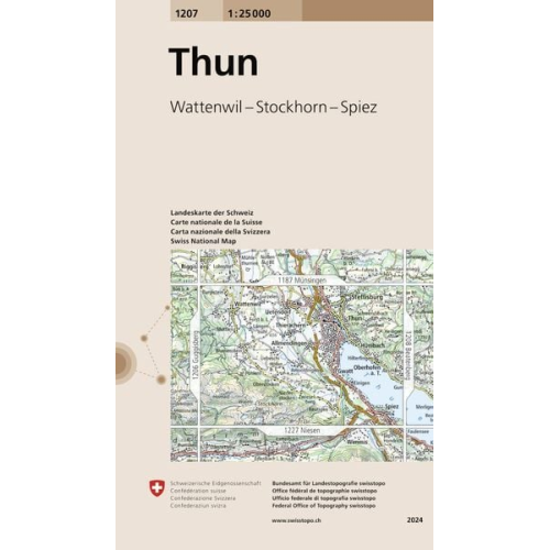 Swisstopo 1 : 25 000 Thun