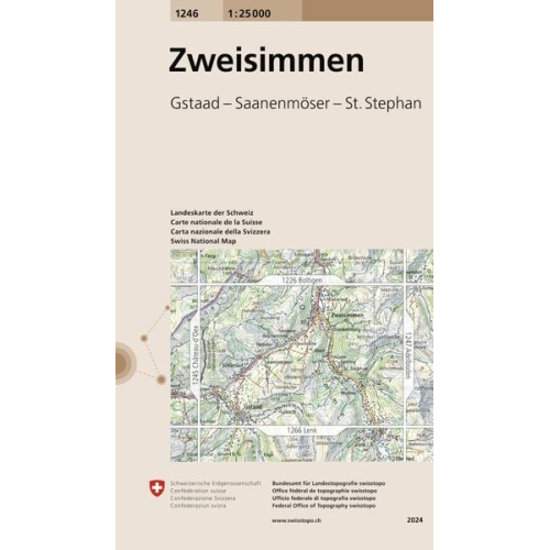 Swisstopo 1 : 25 000 Zweisimmen