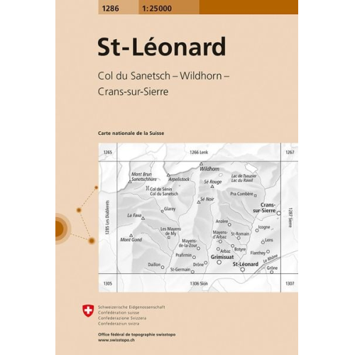 Swisstopo 1 : 25 000 St-Léonard