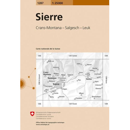 Swisstopo 1 : 25 000 Sierre