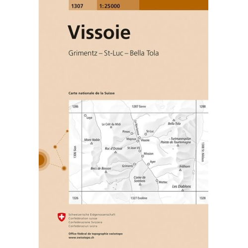 Swisstopo 1 : 25 000 Vissoie