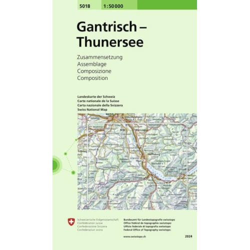 Swisstopo 1 : 50 000 Gantrisch Thunersee