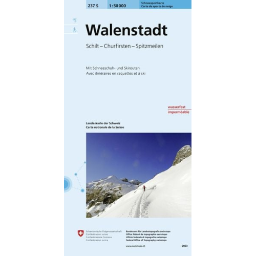 Swisstopo 1 : 50 000 Walenstadt Ski