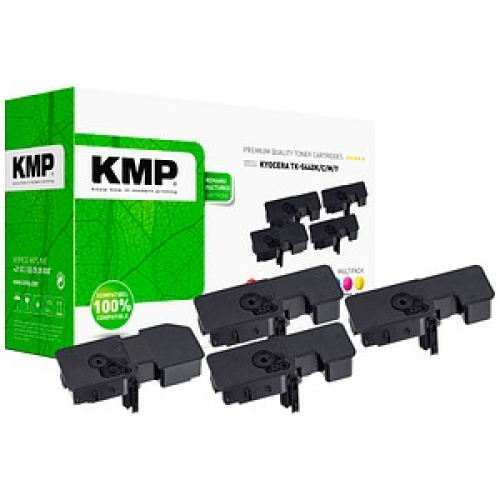 KMP  cyan, magenta, gelb Toner kompatibel zu KYOCERA TK-5440K/C/M/Y, 4er-Set