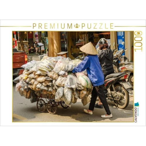CALVENDO Puzzle fahrender Schuhverkäufer in Hanoi | 1000 Teile Lege-Größe 64x48cm Foto-Puzzle für glückliche Stunden