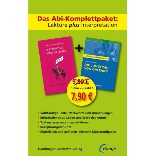 Friedrich Schiller - Die Jungfrau von Orleans - Abi-Komplettpaket: Lektüre plus Interpretation: Königs Erläuterung mit kostenlosem Hamburger Leseheft von Friedrich Schi