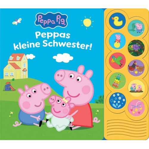 Peppa Pig - Peppas kleine Schwester! - Interaktives Pappbilderbuch mit 10 lustigen Geräuschen